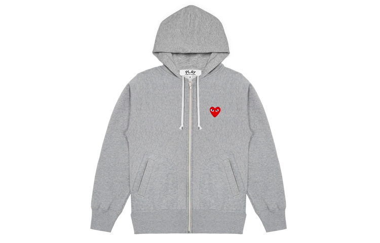 

Comme Des Garcons Play Красная Многосердечная Молния Толстовка Серый CDG Play