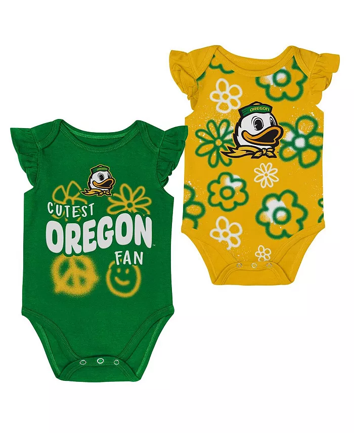 

Комплект из двух предметов: боди Oregon Ducks Little Sunshine, зелёный/жёлтый, для мальчиков и девочек Outerstuff