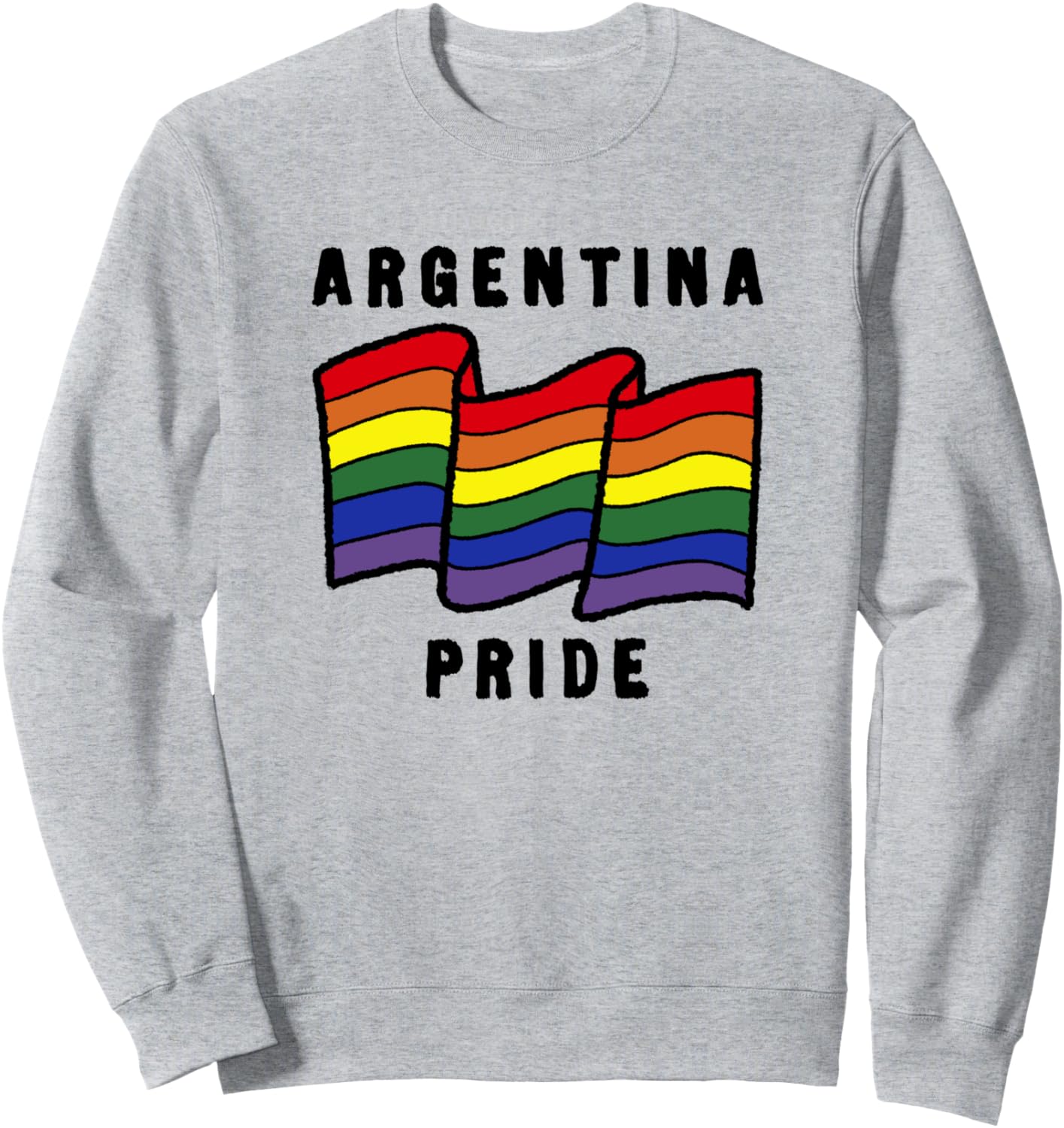 

Толстовка с радужным флагом Аргентины в знак гордости Trendy Holiday Apparel, серый