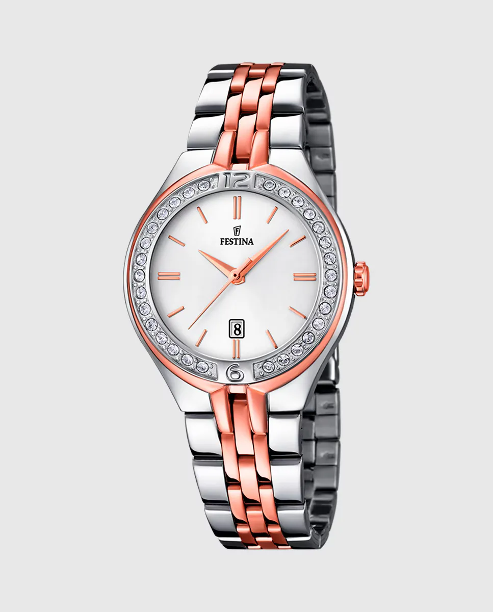 

Женские часы F16868/2 Mademoiselle из серебристой стали Festina, серебряный