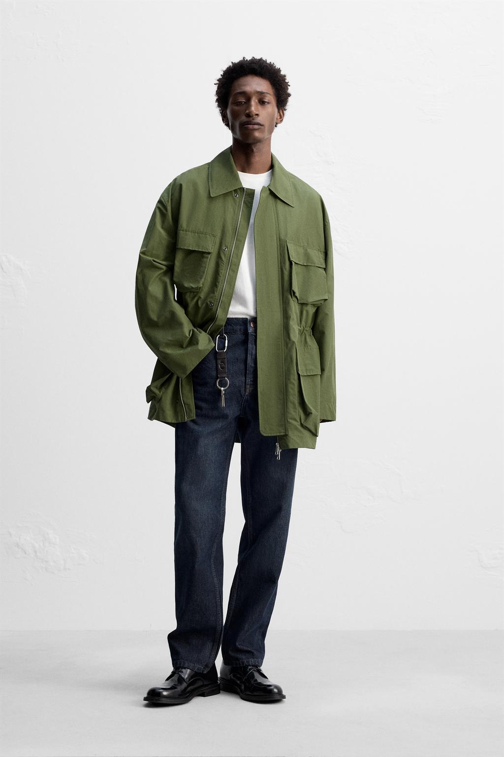 

Универсальная техническая парка ZARA, оливково-зеленый