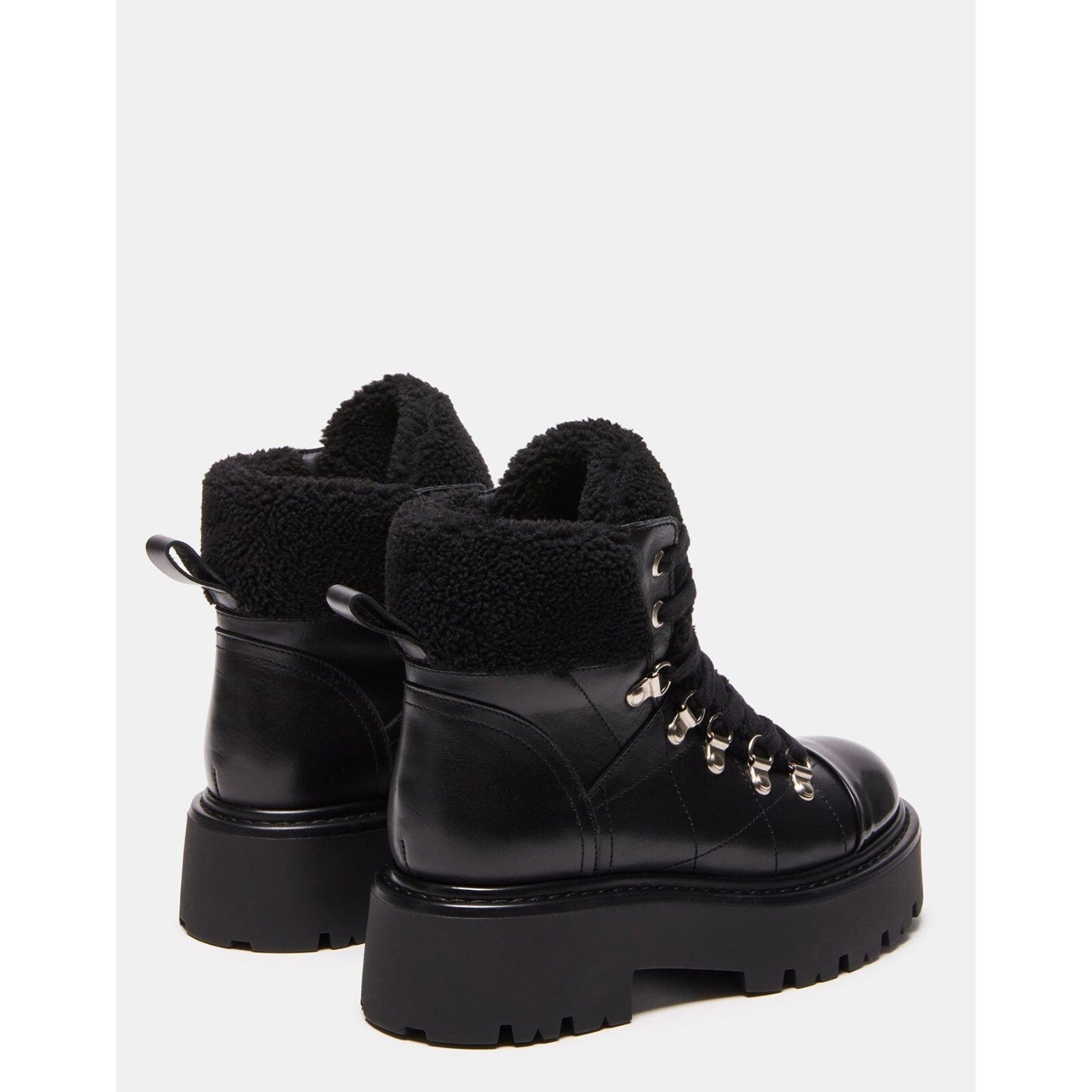Женские ботинки Steve Madden Reyen из искусственной кожи на платформе, черный — фото 4