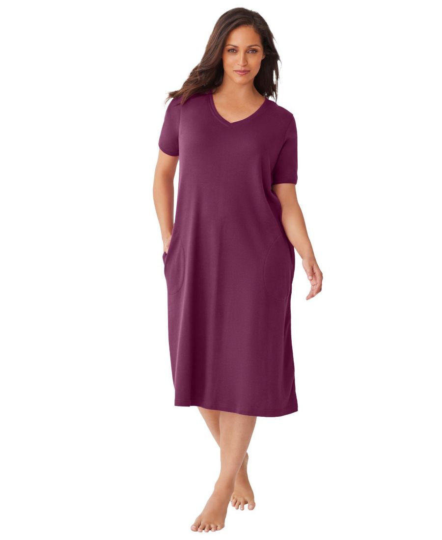 

Женская короткая футболка-домик Dreams & Co, Deep claret