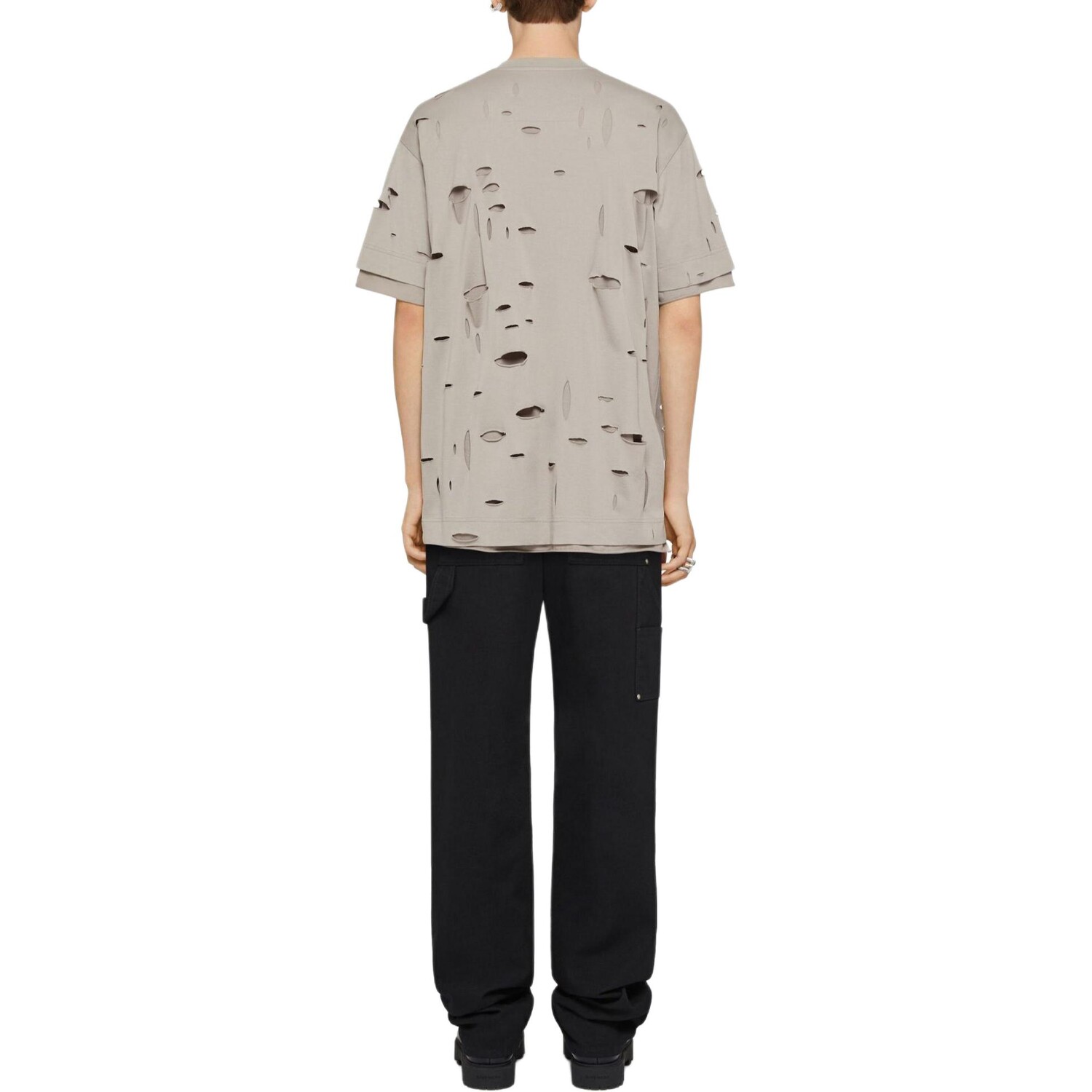 Футболка мужская серо-коричневая Givenchy, коричневый — фото 3