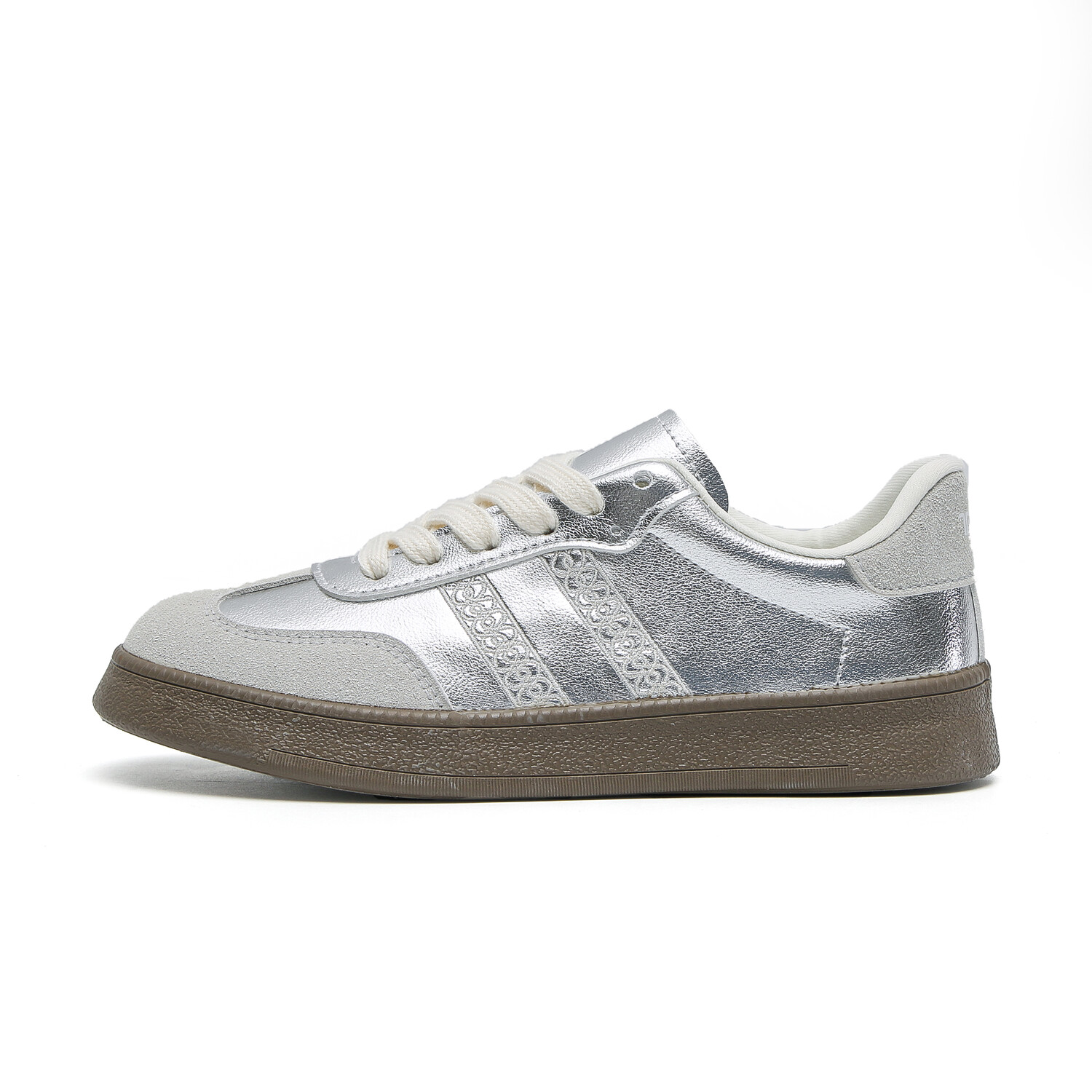 

Кроссовки TUOPIN Skateboarding Shoes Women's Low-top, серебряный, Серый, Кроссовки TUOPIN Skateboarding Shoes Women's Low-top, серебряный
