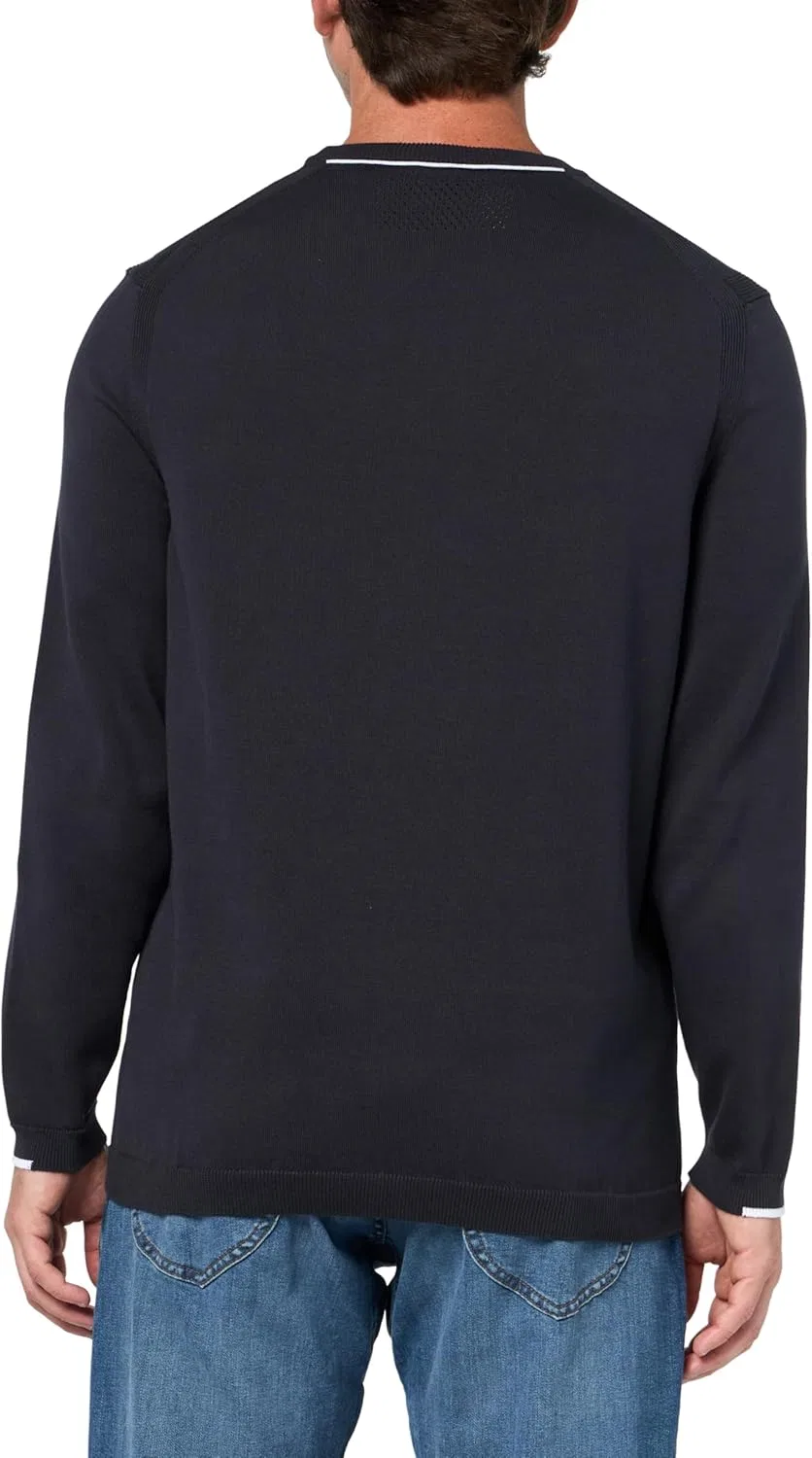 BOSS Мужской свитер Tech Flex Cotton Stretch Knit, Midnight Zone — фото 2