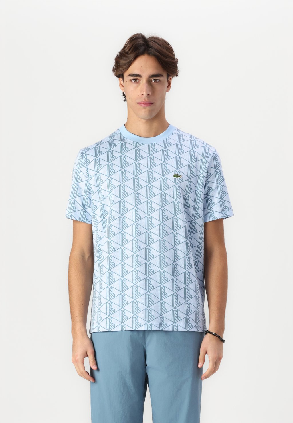 

Футболка с принтом Lacoste, серый
