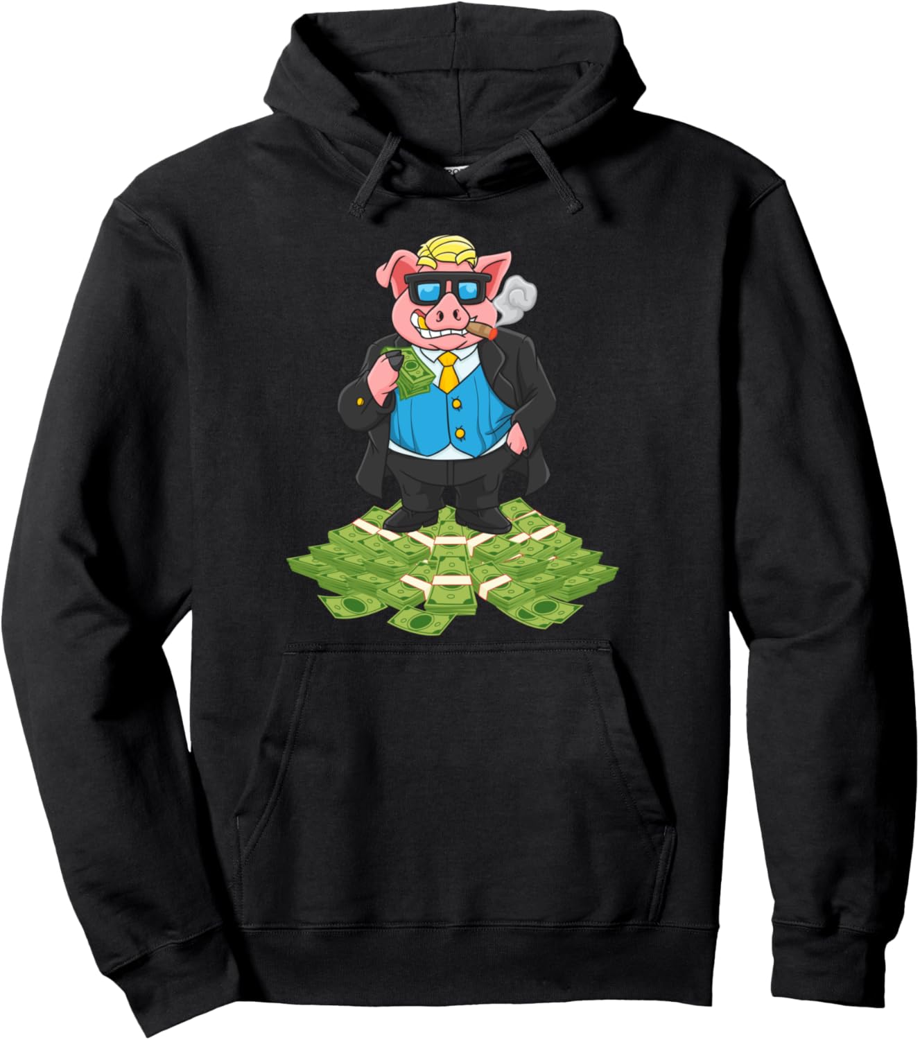 

Капитал свинья инвестор предприниматели капитализм толстовка Funny Capitalist Costume, черный