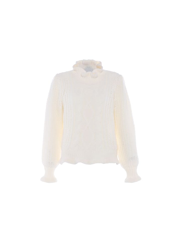 

Женский вязаный свитер бежевого цвета faina