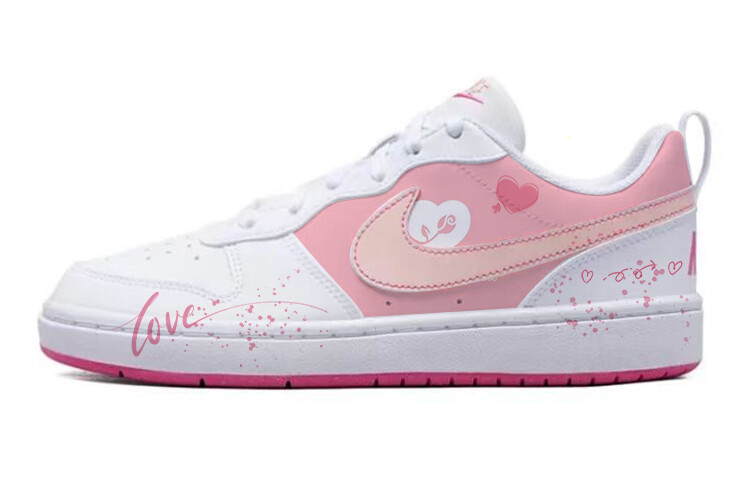 

Кроссовки Nike Court Borough Skateboard Shoes Women's Low-Top Pink/White, Розовый, Кроссовки Nike Court Borough Skateboard Shoes Women's Low-Top Pink/White