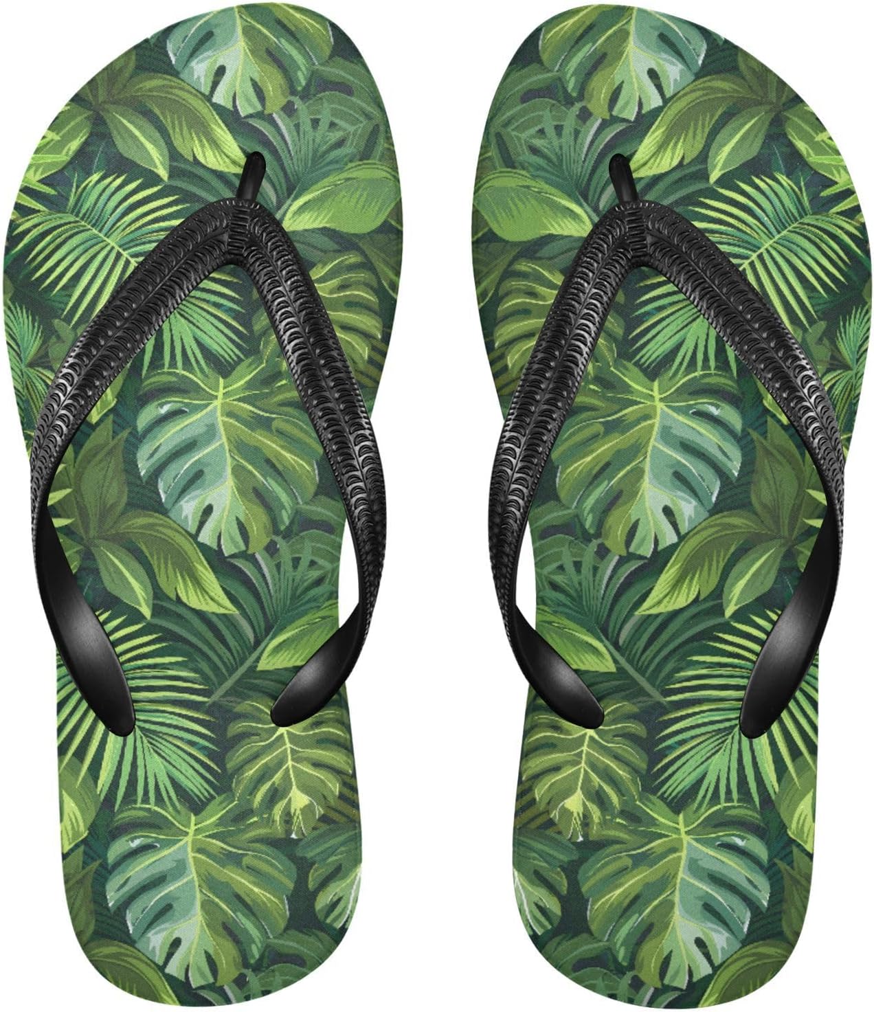 

Сланцы для женщин и мужчин с тропическими листьями, женские шлепанцы, мужские сандалии, шлепанцы для душа, летние нескользящие сланцы для плавания, пляжа и ванной Mnsruu, Leaf I8403a