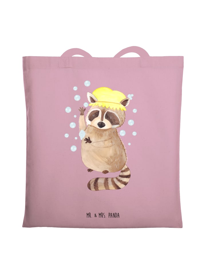 

Сумка через плечо с изображением енота без надписи пастельно-розового цвета Mr. & Mrs. Panda
