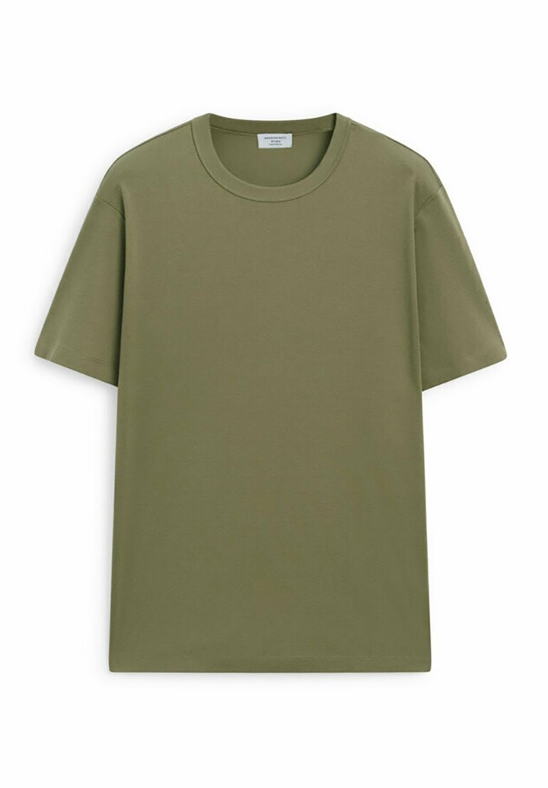 

Базовая футболка STUDIO SHORT SLEEVE Massimo Dutti, цвет Evergreen