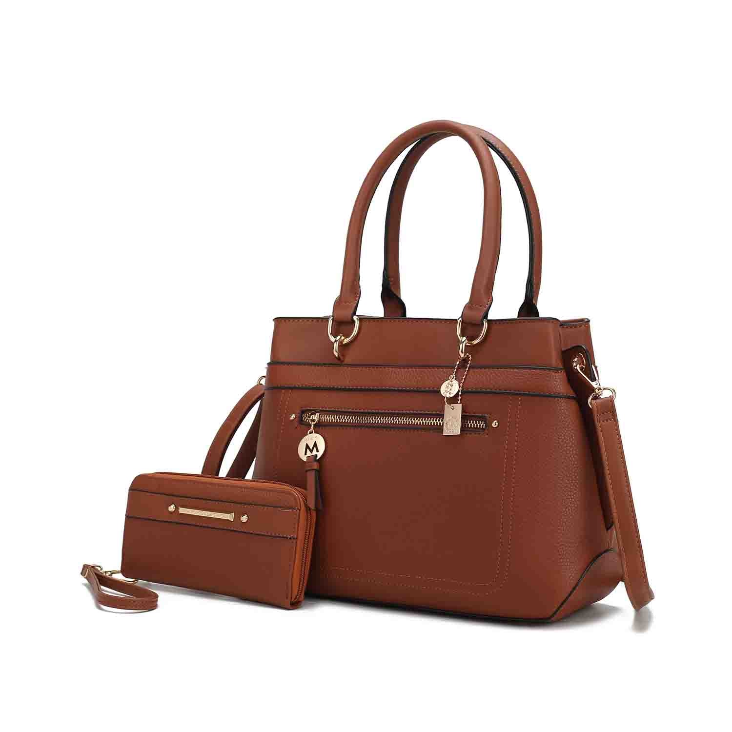 

Женская сумка Gardenia Tote с кошельком из веганской кожи от Mia K MKF Collection By Mia K., коричневый