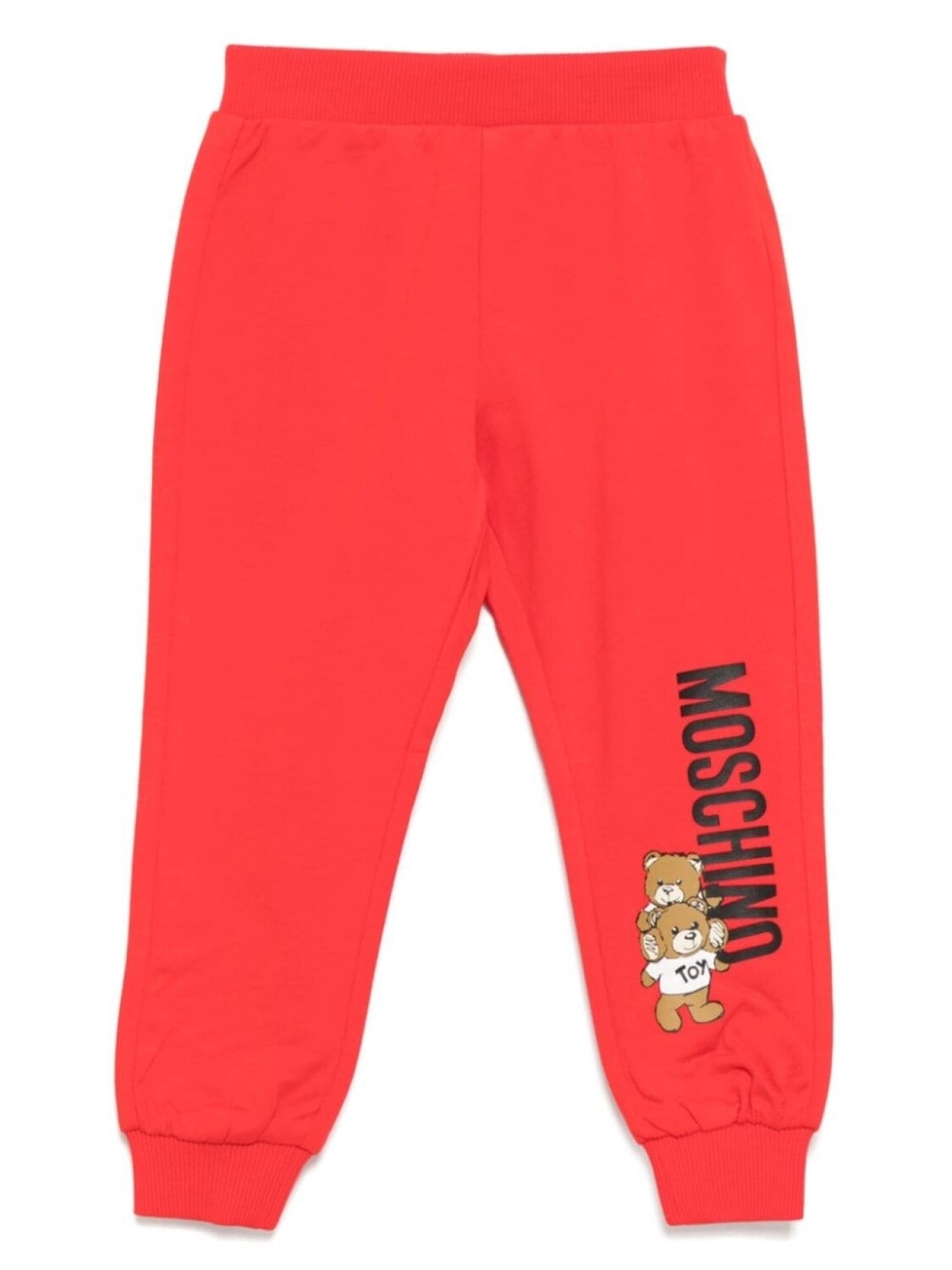 

Хлопковые спортивные брюки с логотипом Moschino Kids, красный