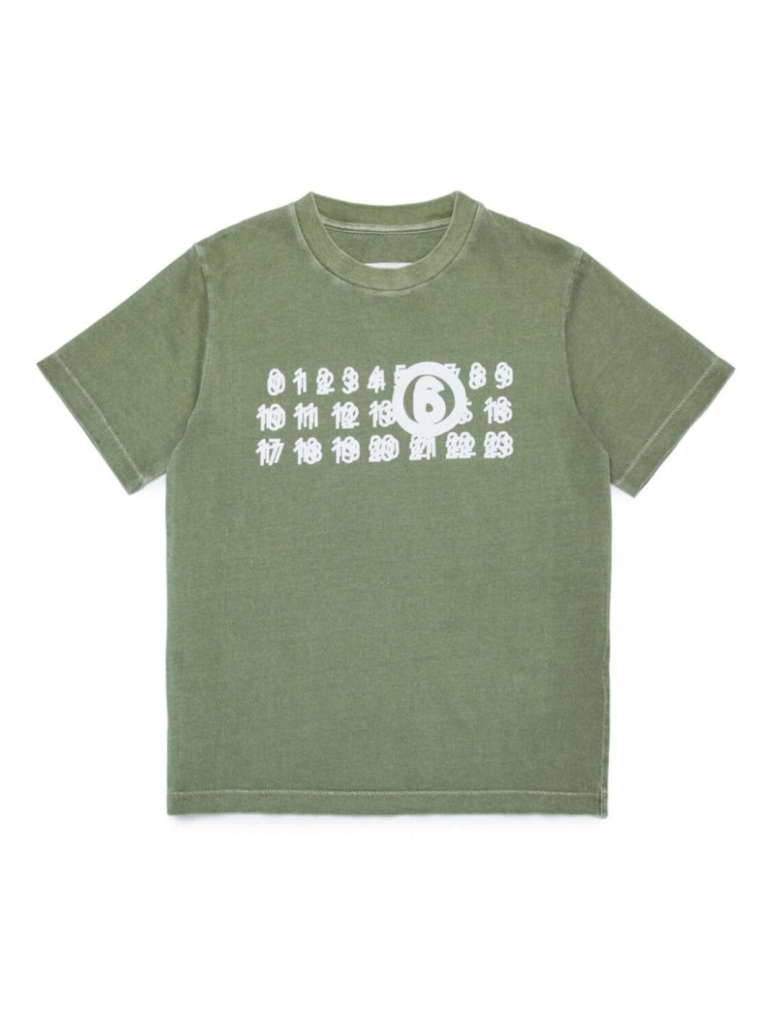 

MM6 Maison Margiela Kids футболка с принтом Numbers, зеленый