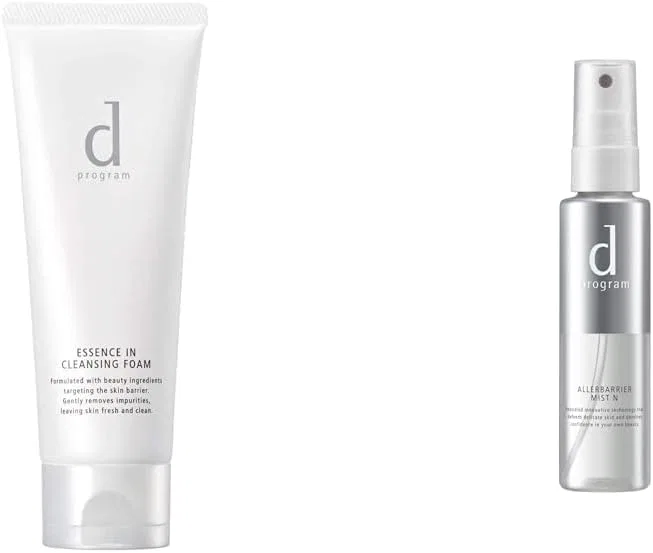 Лосьон для чувствительной кожи d program Essence in Cleansing Foam и Allergy Barrier Mist N Lotion, 120 г + 57 мл