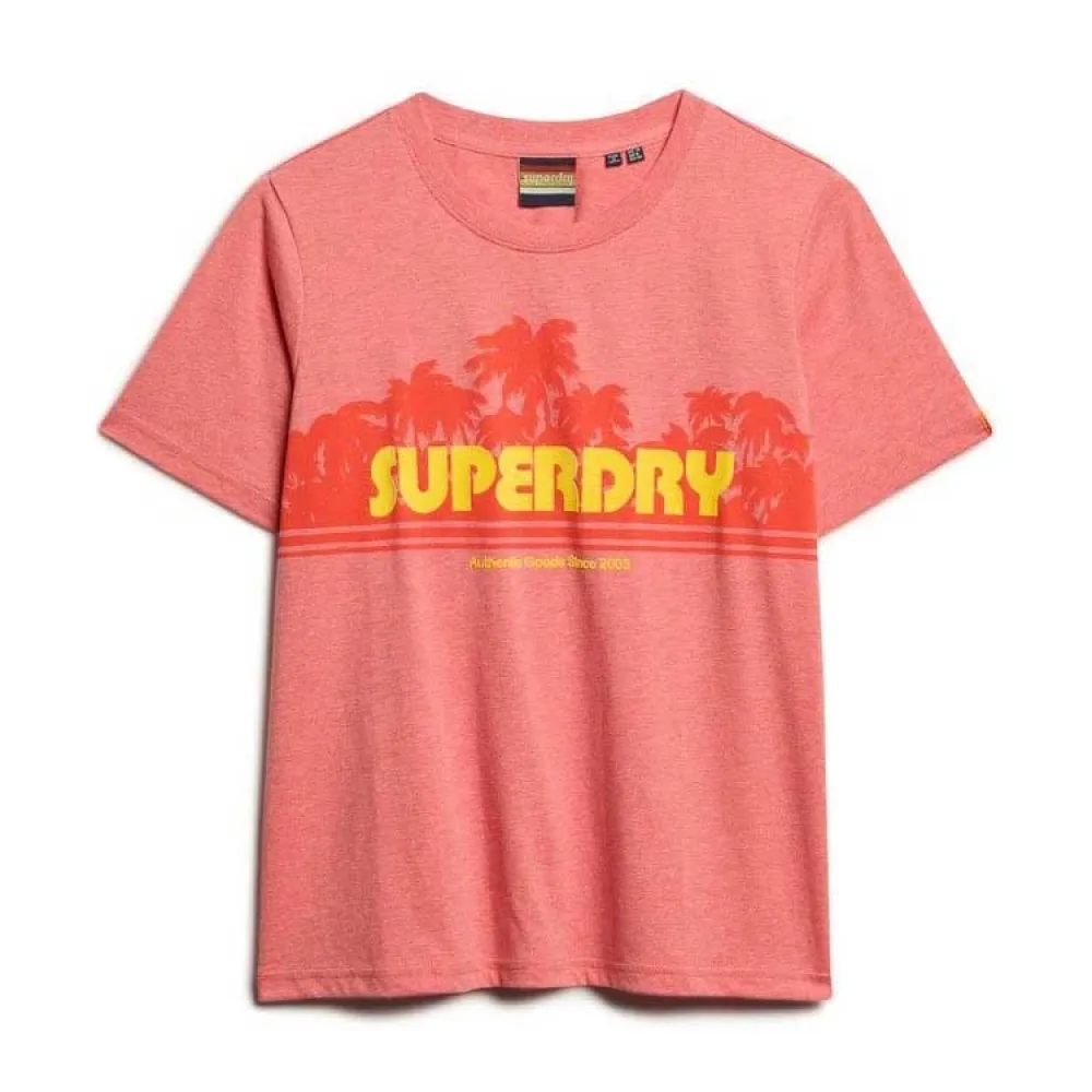 

Футболка с коротким рукавом Superdry Outdoor Stripe Relaxed, красный
