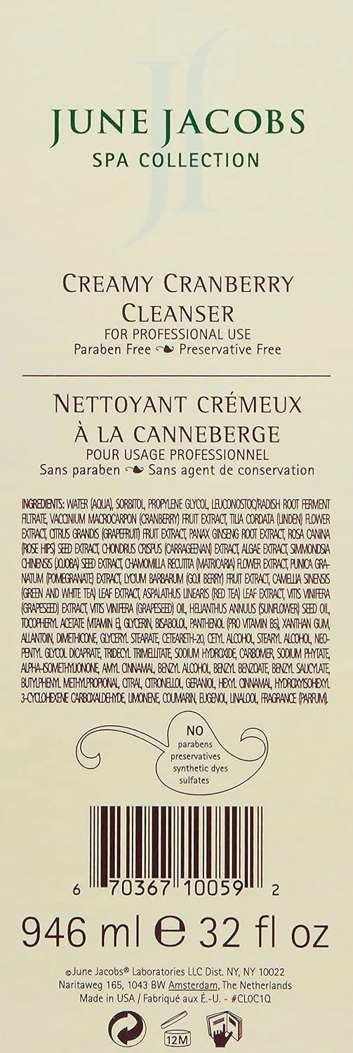 Крем для лица June Jacobs — Очищающее средство для лица Creamy Cranberry Cleanser, (1 упаковка), 955 мл — фото 2