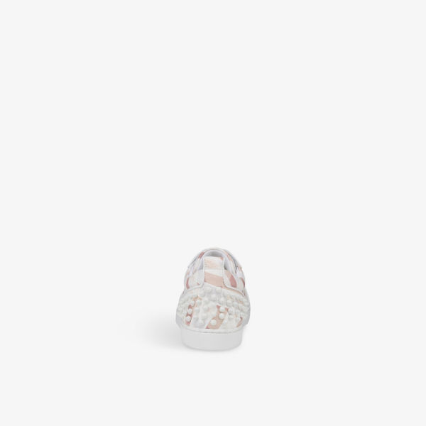 Кроссовки Christian Louboutin Louis Junior Spike, белый / розовый — фото 4