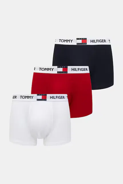 Боксеры хлопковые 3 шт Tommy Hilfiger, красный