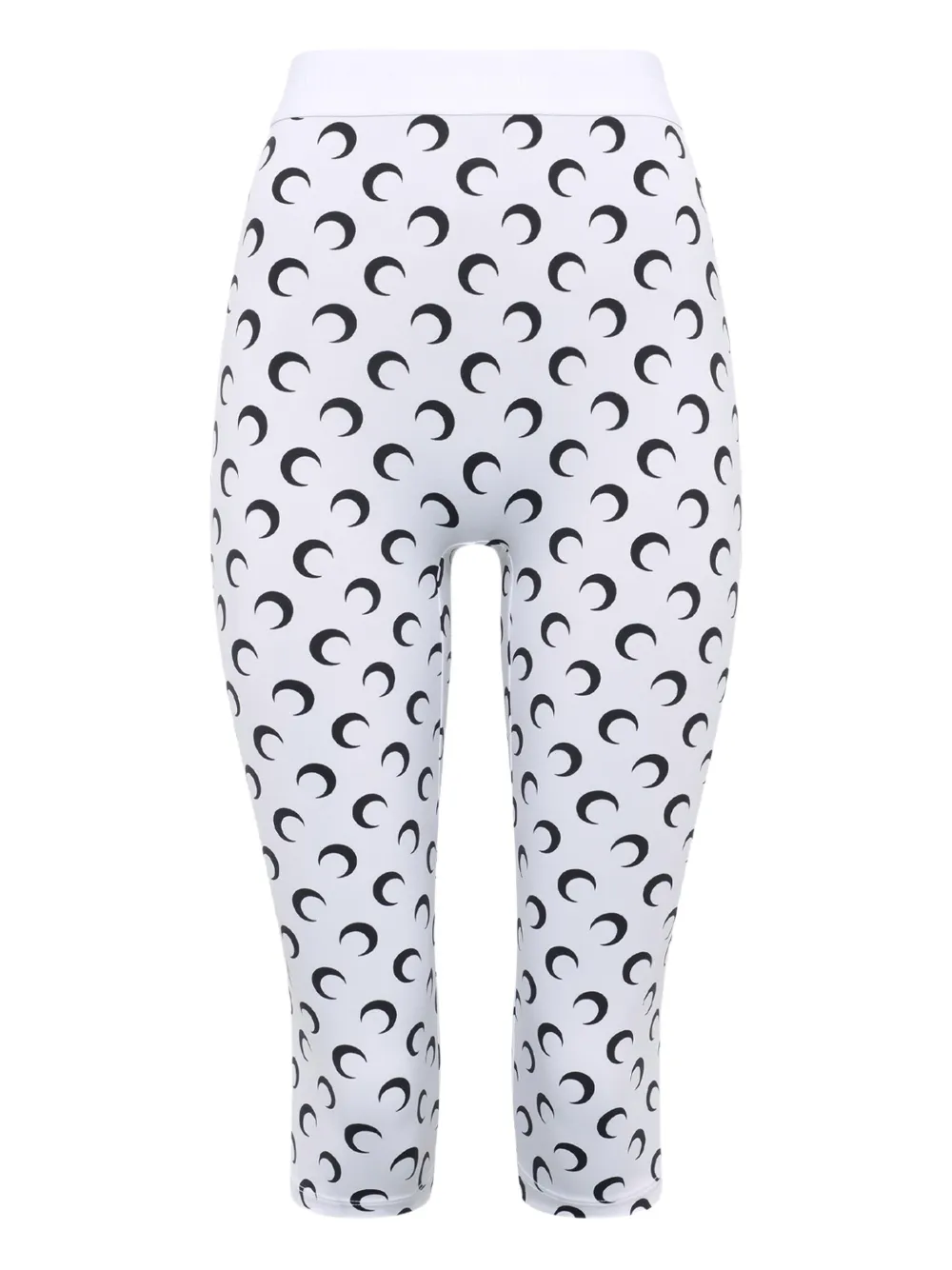 

Брюки капри из джерси с принтом Moon Marine Serre, белый