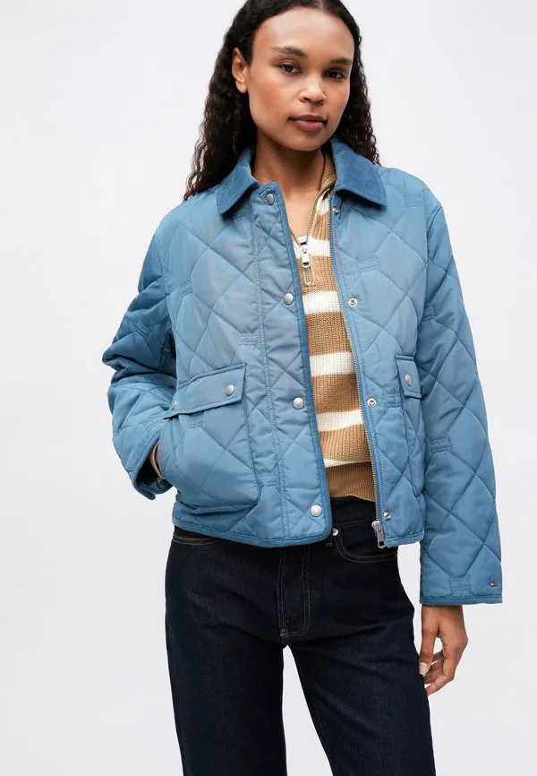 Утепленная стеганая водоотталкивающая зимняя куртка с флагом Tommy Hilfiger, Cyclone Haze — фото 4