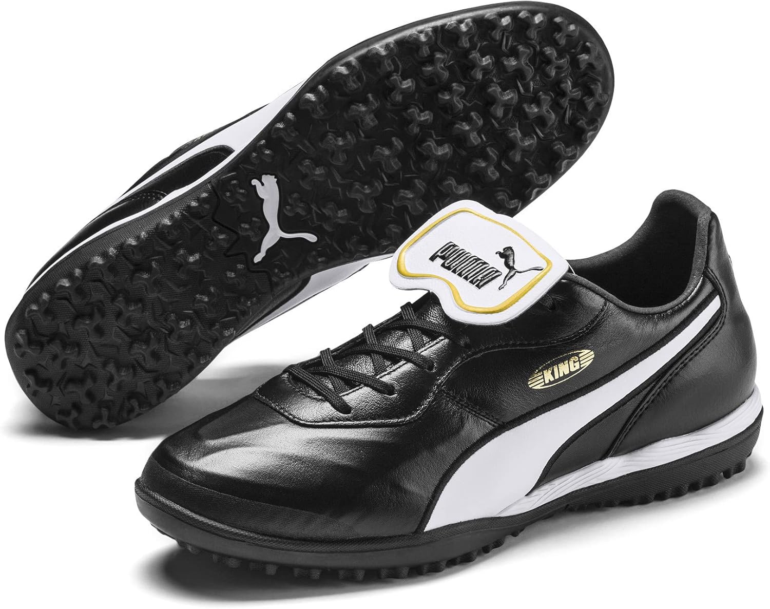 Мужские футбольные бутсы Puma King Pro FG, черно-белый — фото 3