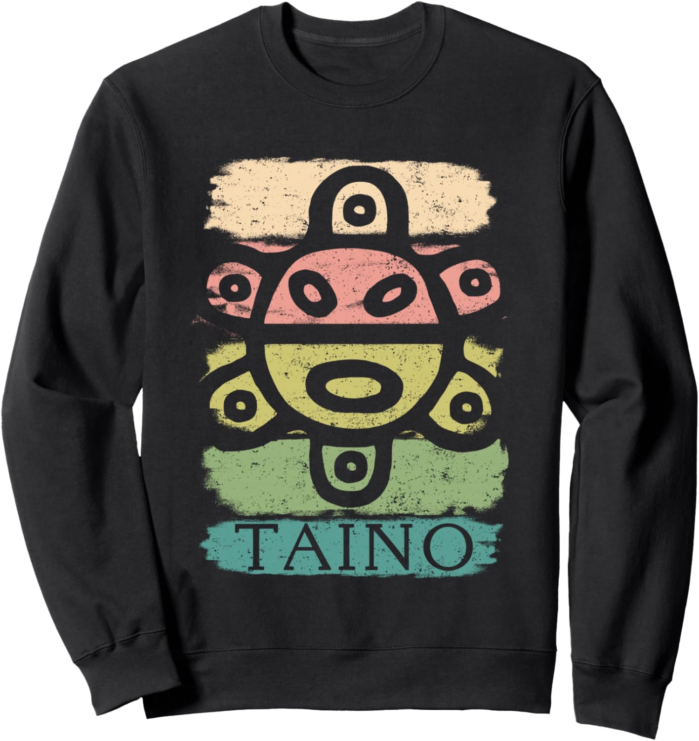 

Винтажная толстовка с рисунком в виде состаренного символа солнца таино Taino Art, черный