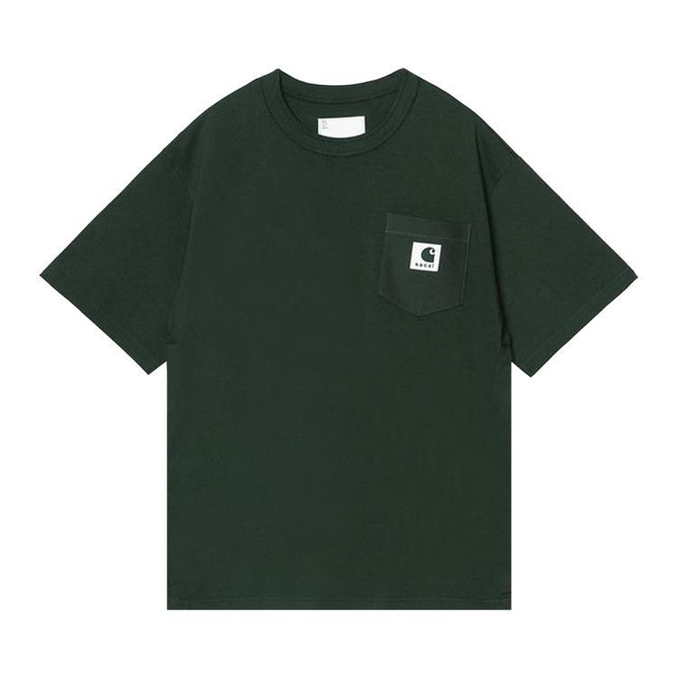 

Футболка Sacai x Carhartt WIP Cotton Jersey T-Shirt 'Green'