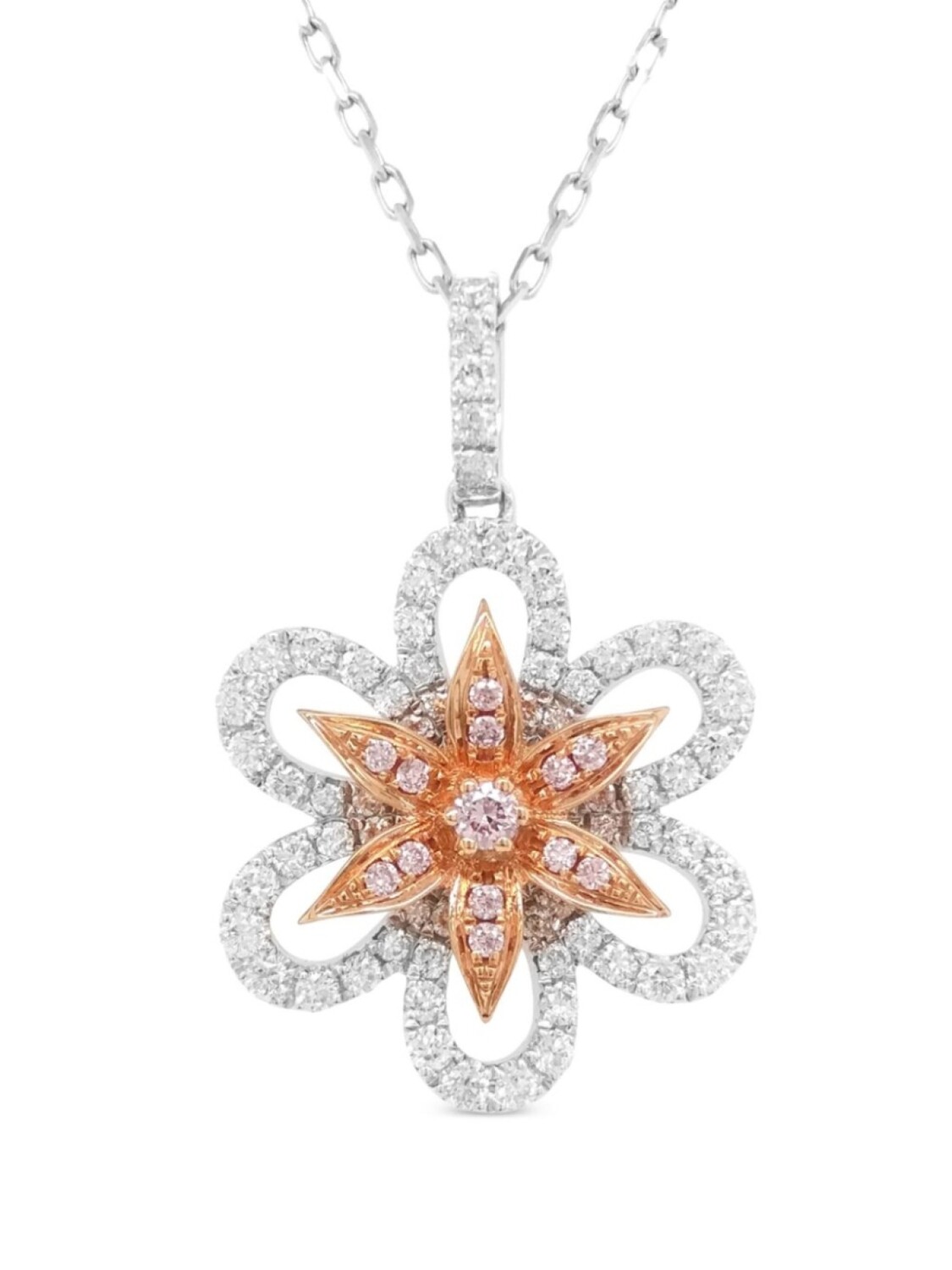 

Колье из золота и платины с бриллиантами HYT Jewelry, серебряный