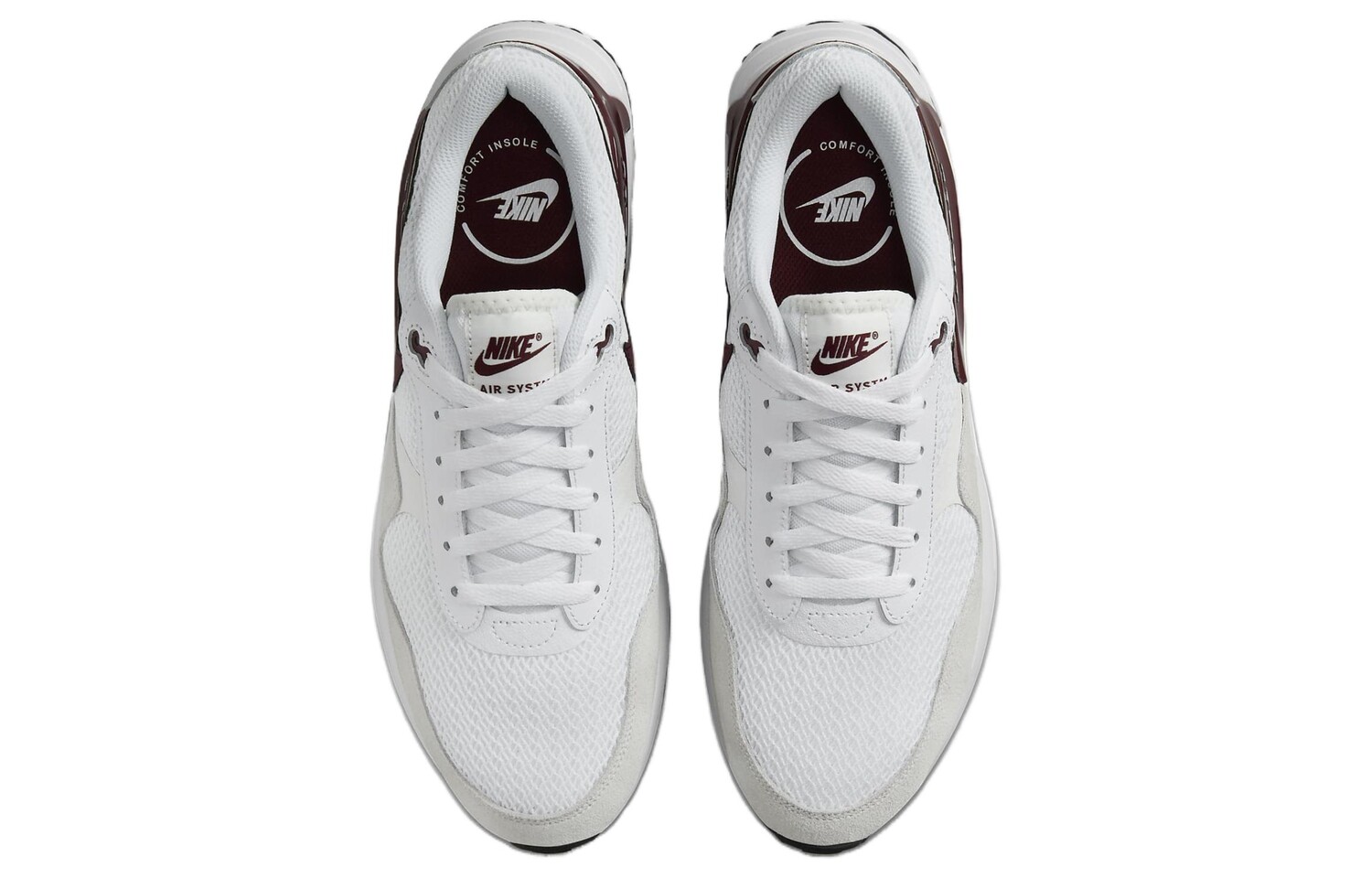 Кроссовки Nike Air Max SYSTM Lifestyle Shoes Men Low-top White/Red, белый/красный — фото 4