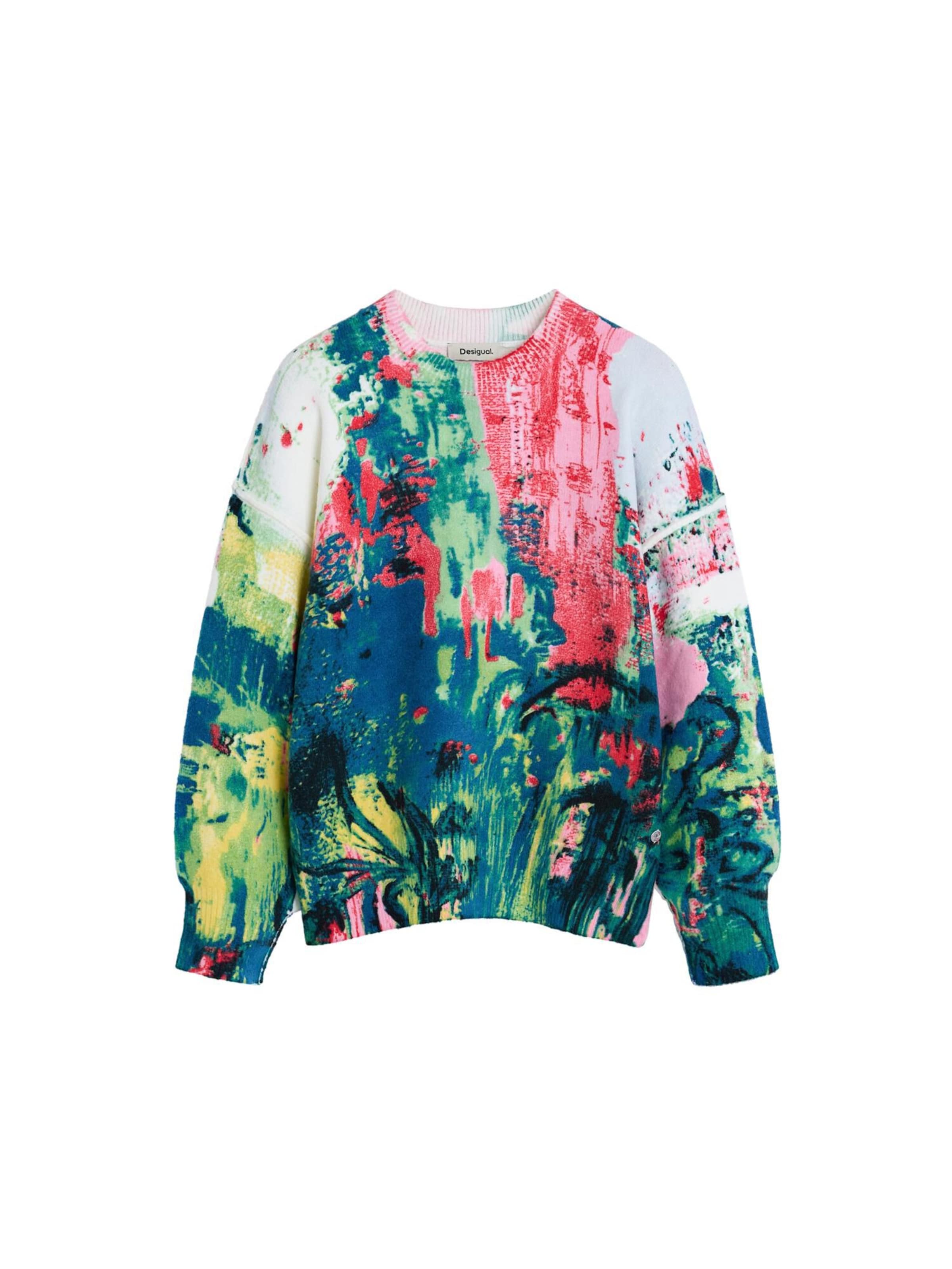 

Desigual Свитер в изумрудном и мятном цветах