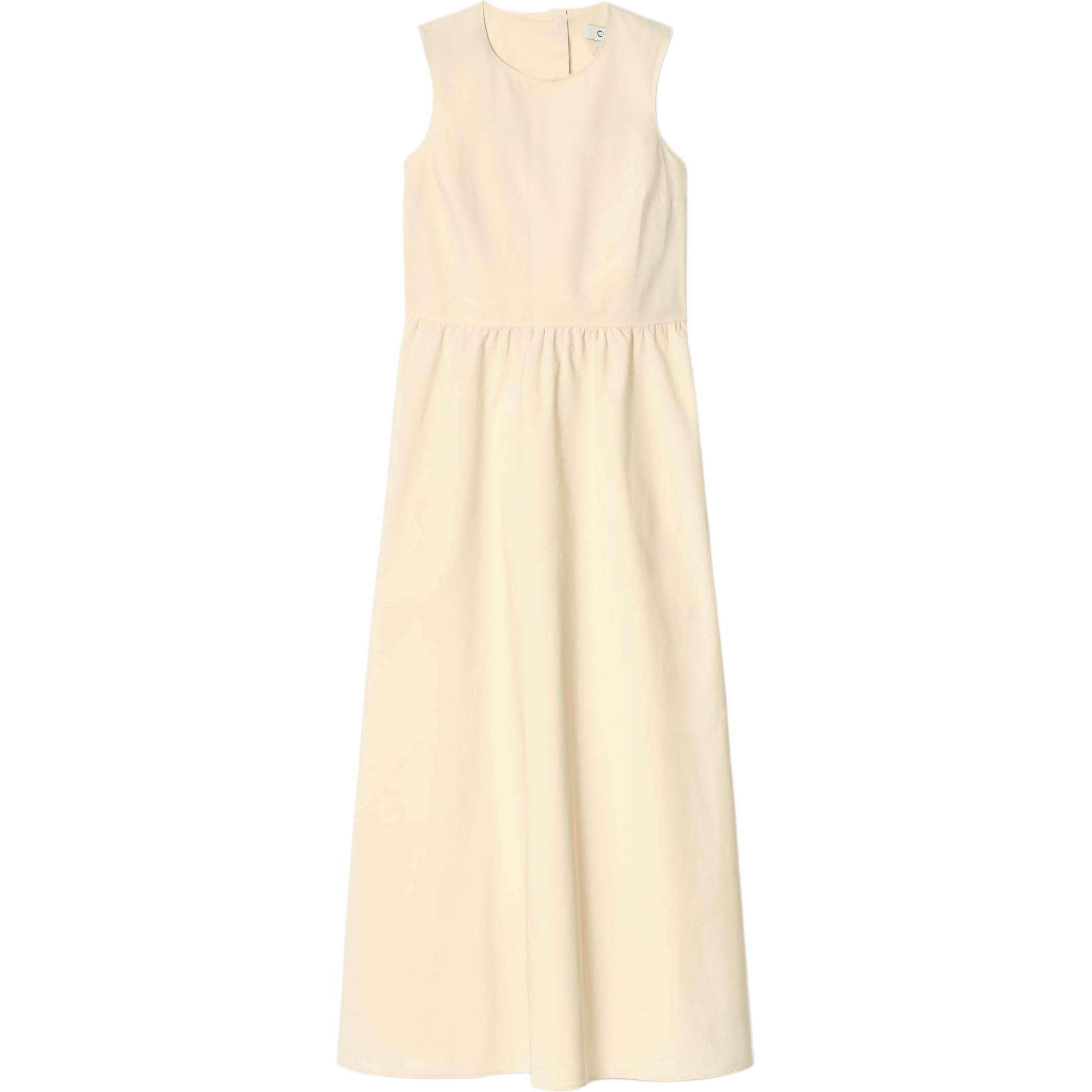 

COS Женское платье без рукавов кремово-желтое