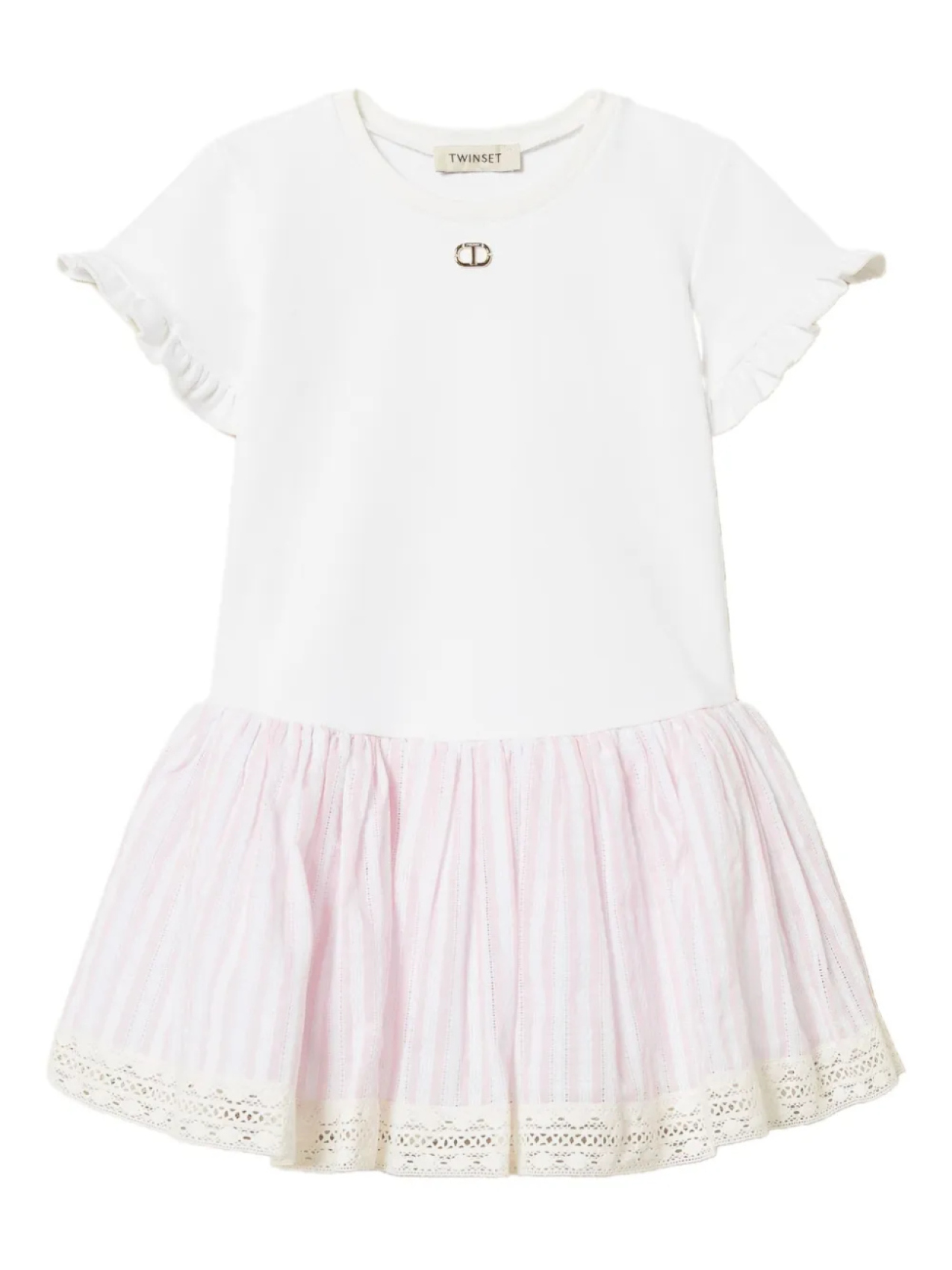 

Платье с оборками TWINSET Kids, белый