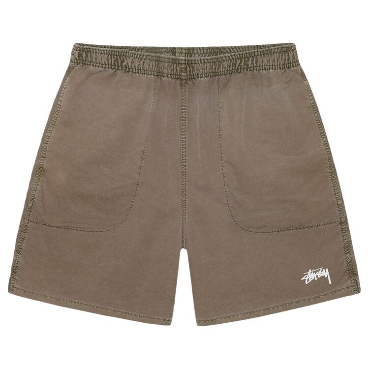 

Шорты Stussy Pigment Stock Water Short, оливковый