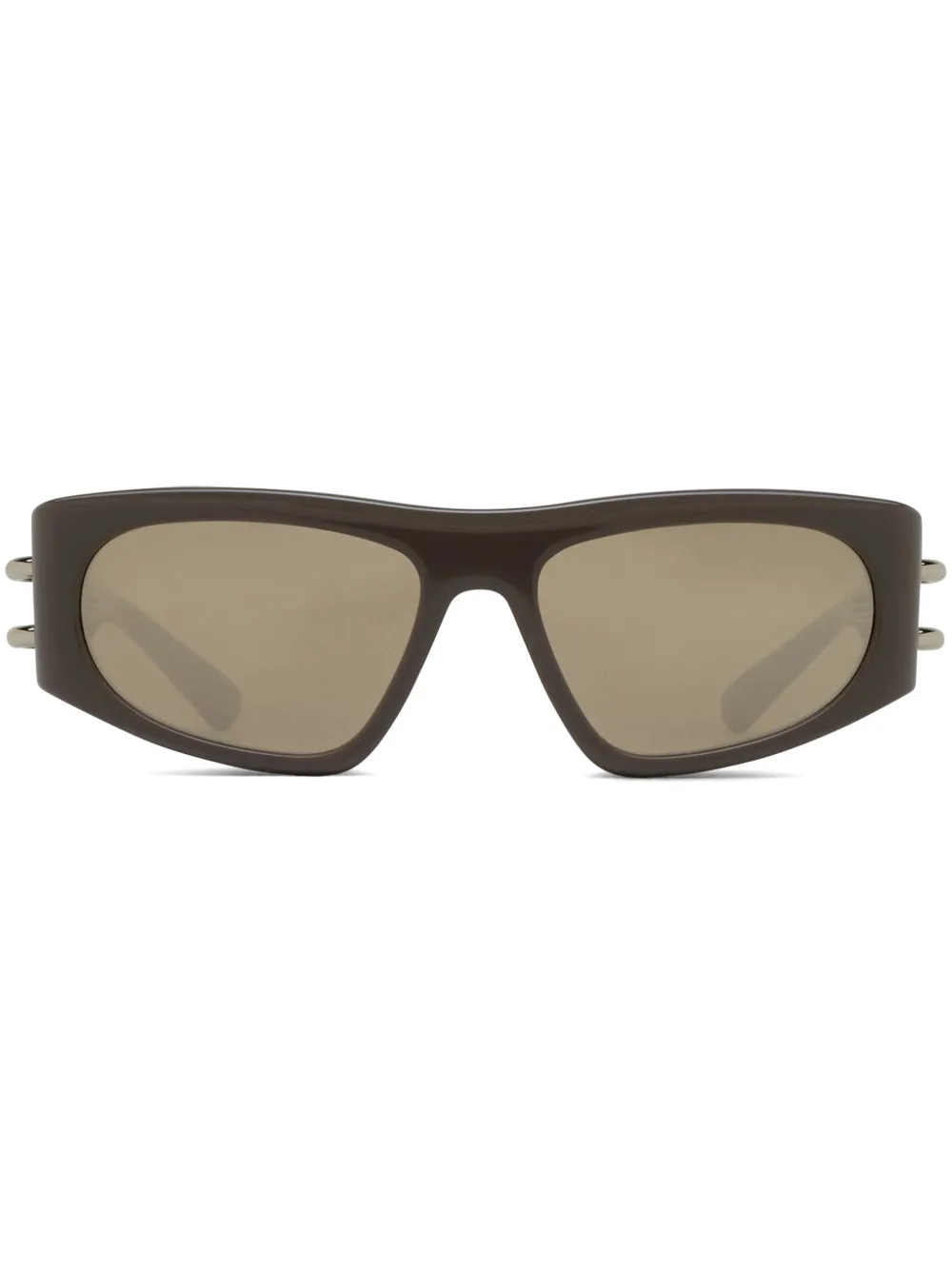 

Солнцезащитные очки в квадратной оправе Alexander McQueen Eyewear, коричневый