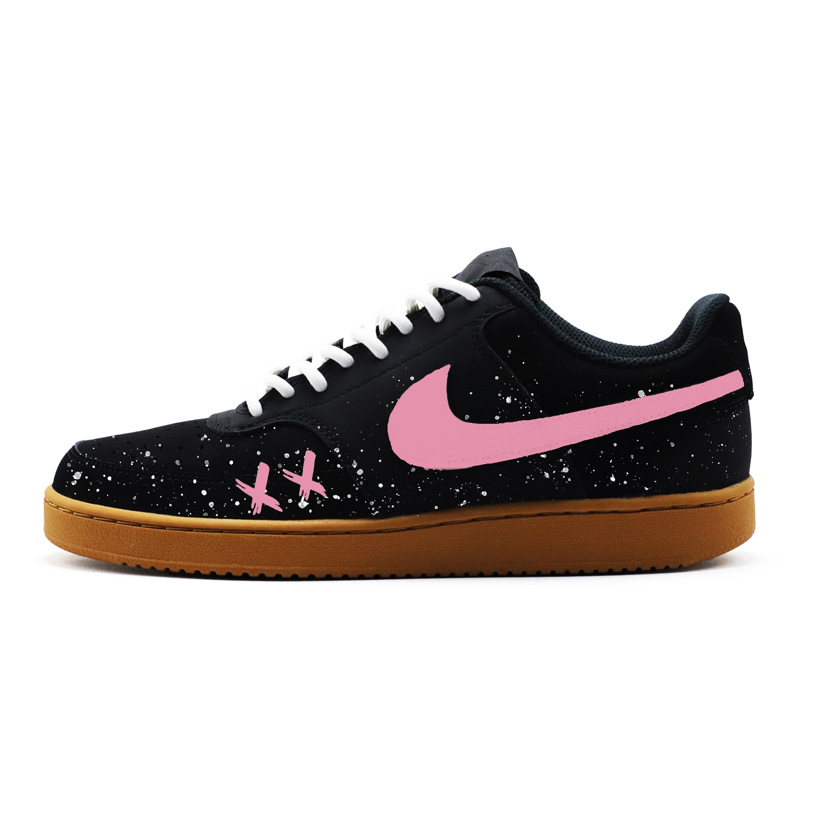 

Nike Court Vision 1 Pink Love устойчивые к истиранию низкие скейтборд кроссовки men's pink