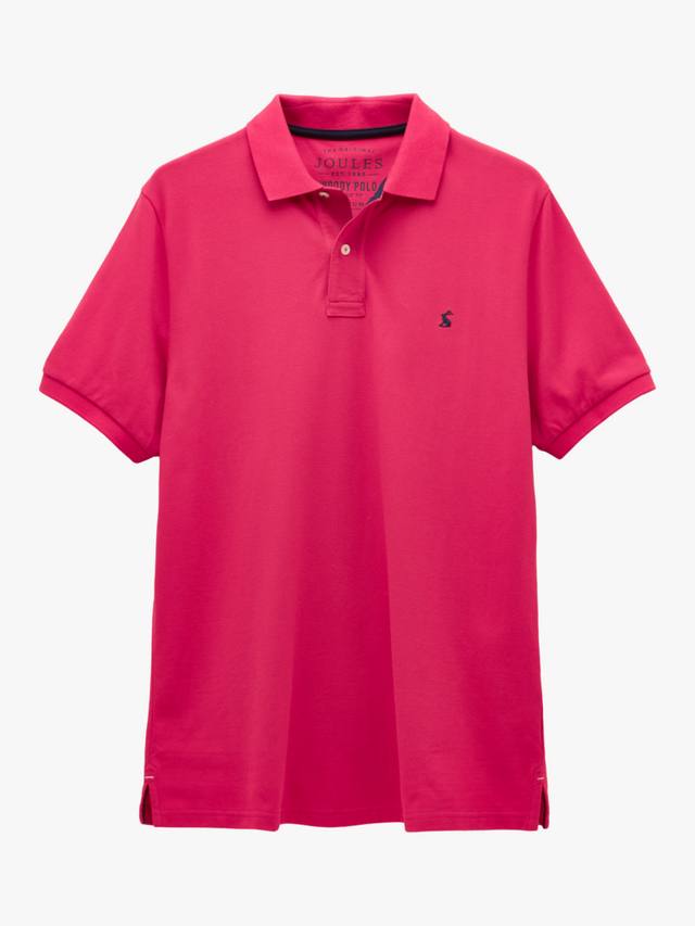 

Хлопковая поло с коротким рукавом Woody Joules, Bright Pink