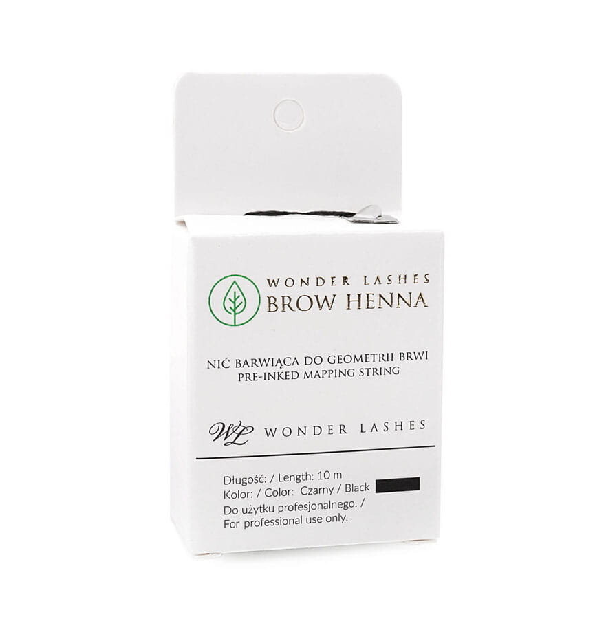 

Wonder Lashes, Красящая нить для геометрии бровей, Brow Henna 10 м, черный