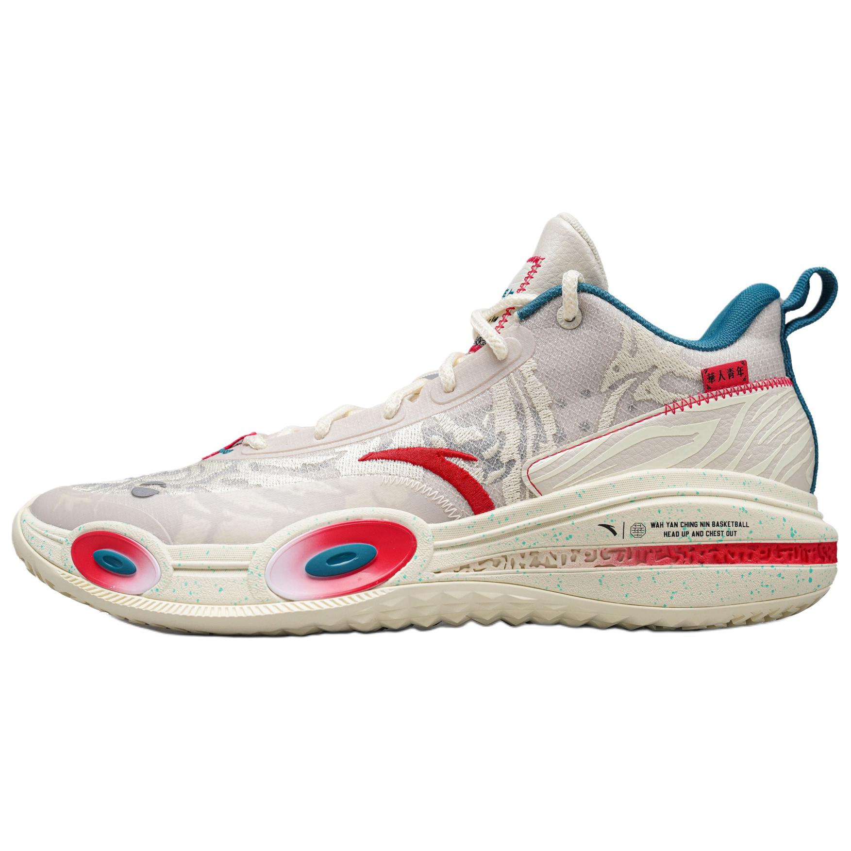 

OCCUPY Баскетбольные кроссовки ANTA x Raid 1 White Dragon Low-Top, мужские, бежево-серо-красные