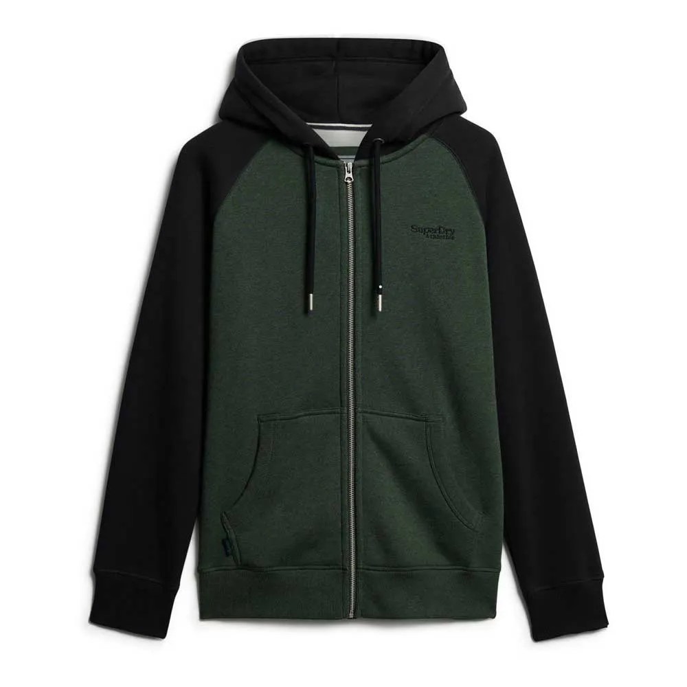 

Толстовка Superdry Essential Baseball full zip, зеленый