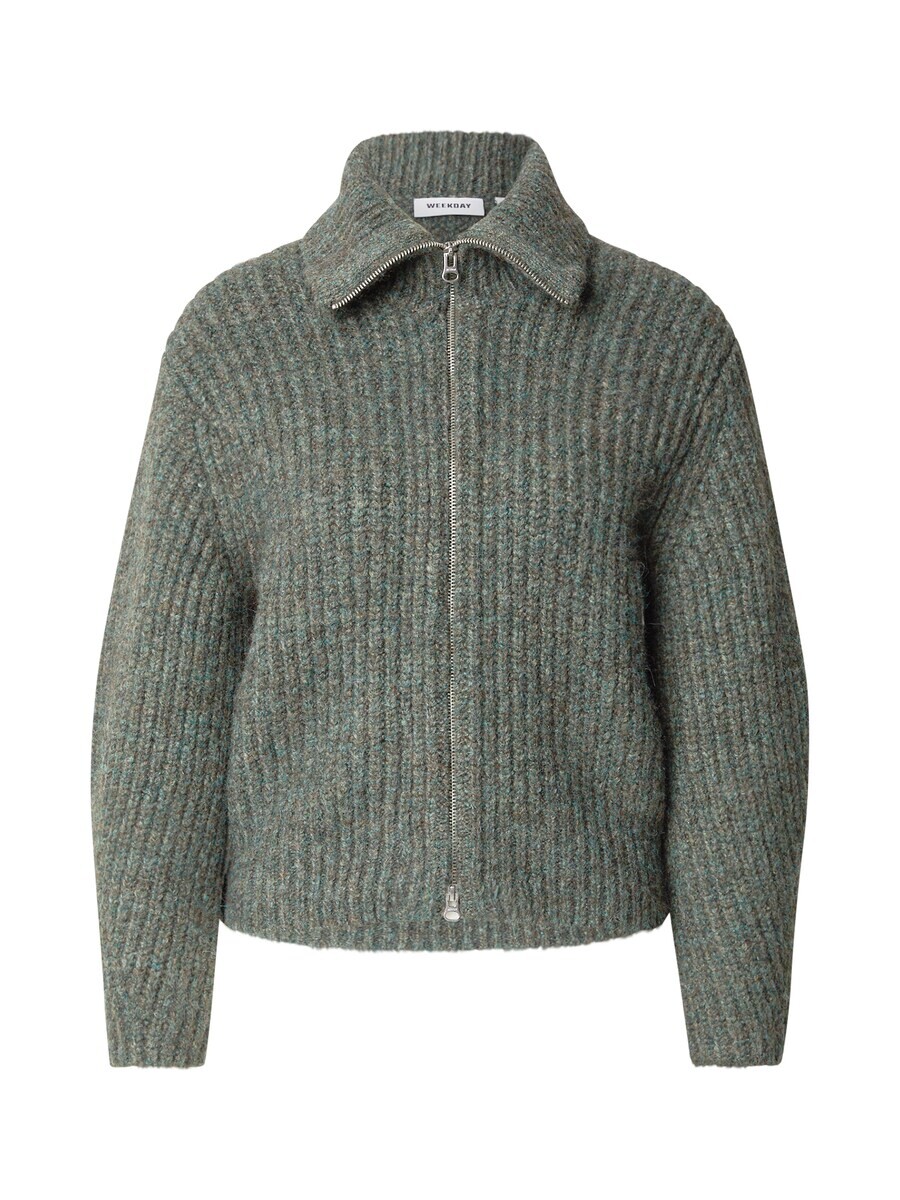 

Вязаный кардиган WEEKDAY Knit Cardigan Bea, темно-зеленый