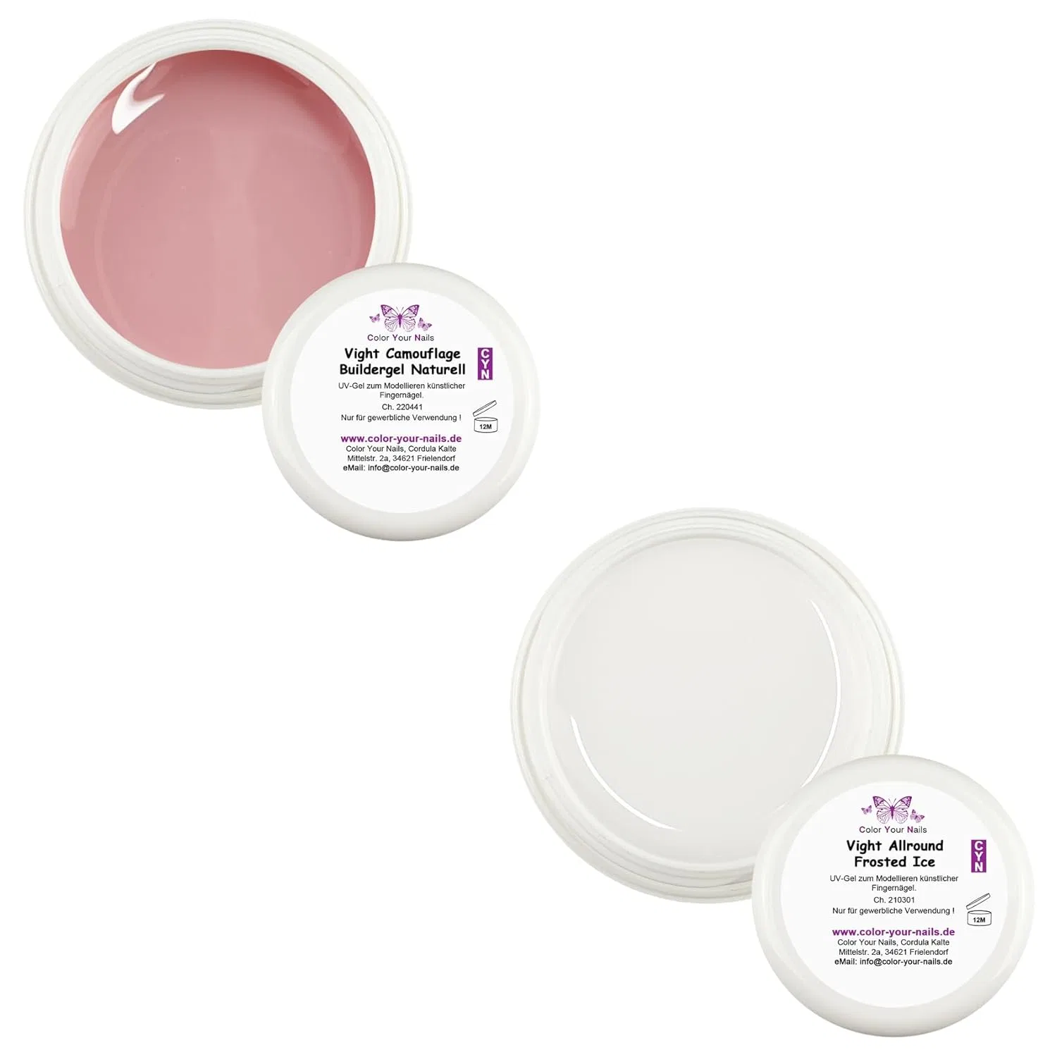 Набор гелей для ногтей Vight Babyboomer (3 шт. по 15 мл) Color Your Nails
