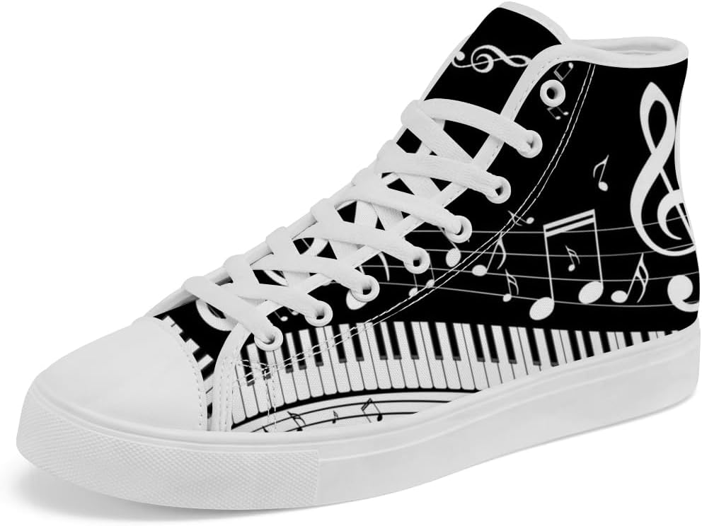 

Кеды на высокой подошве chebing с нотами музыки, текстильные кеды на шнуровке, повседневная обувь для женщин и мужчин, белый