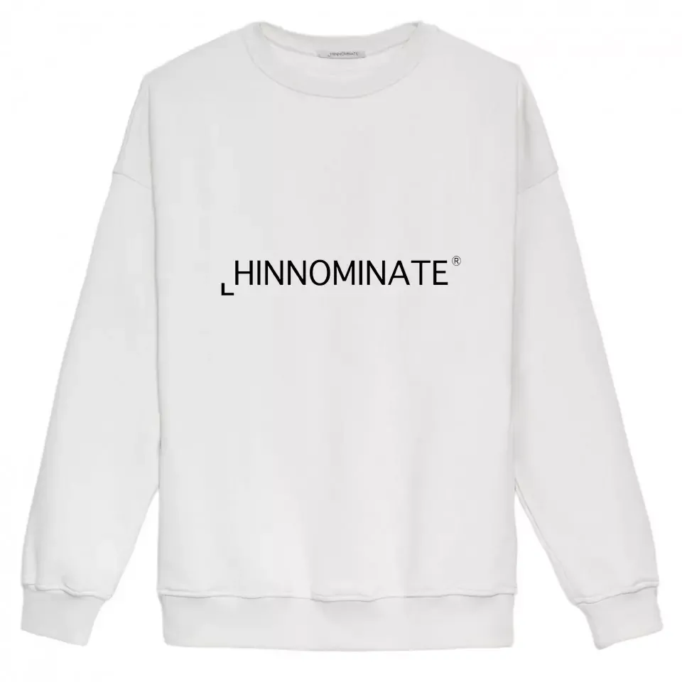 

Шикарная хлопковая толстовка с длинными рукавами белого цвета HINNOMINATE
