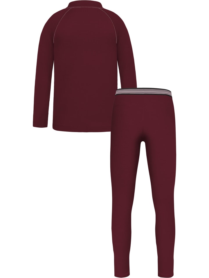 Normani Outdoor Sports Топ из мериносовой шерсти «Ньяпари» и брюки из мериносовой шерсти «Маккей» цвета бордо — фото 2