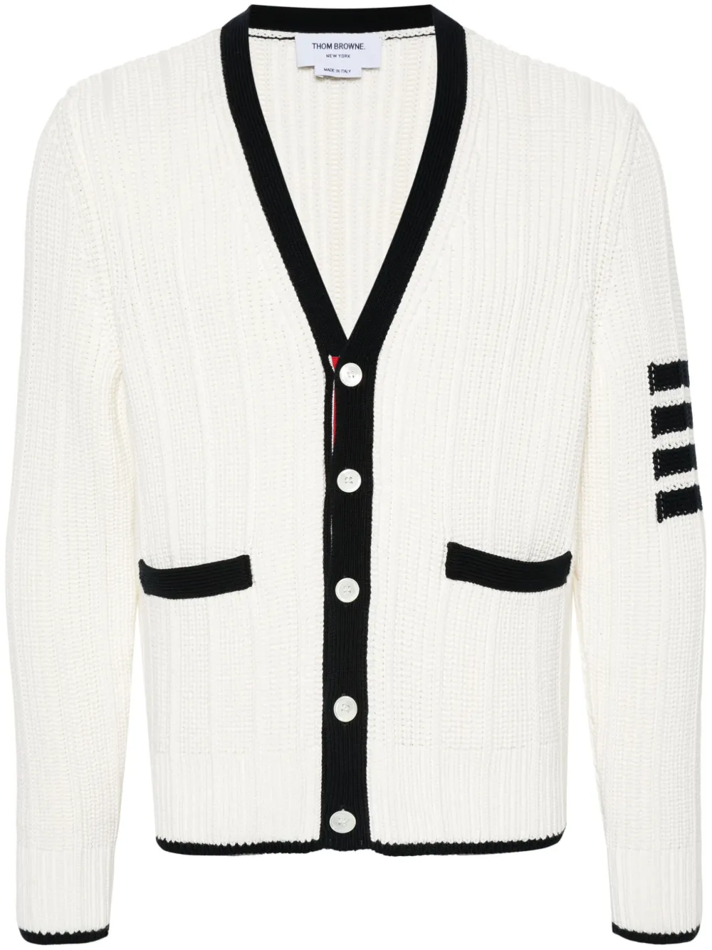 

Кардиган с V-образным вырезом THOM BROWNE, нейтральный
