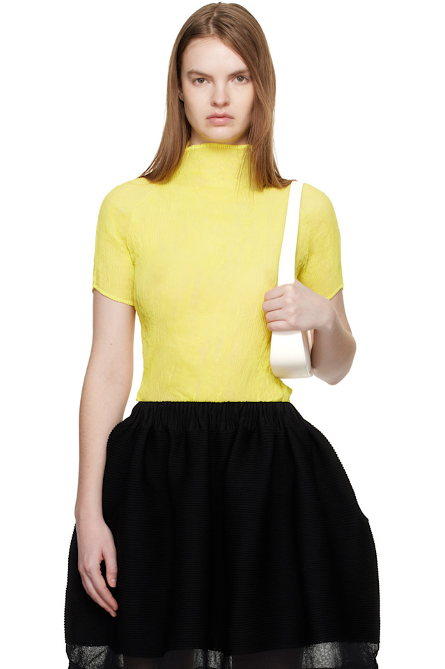 

Топ из шифона с перекрученными нитями (3 шт.) Issey Miyake, желтый