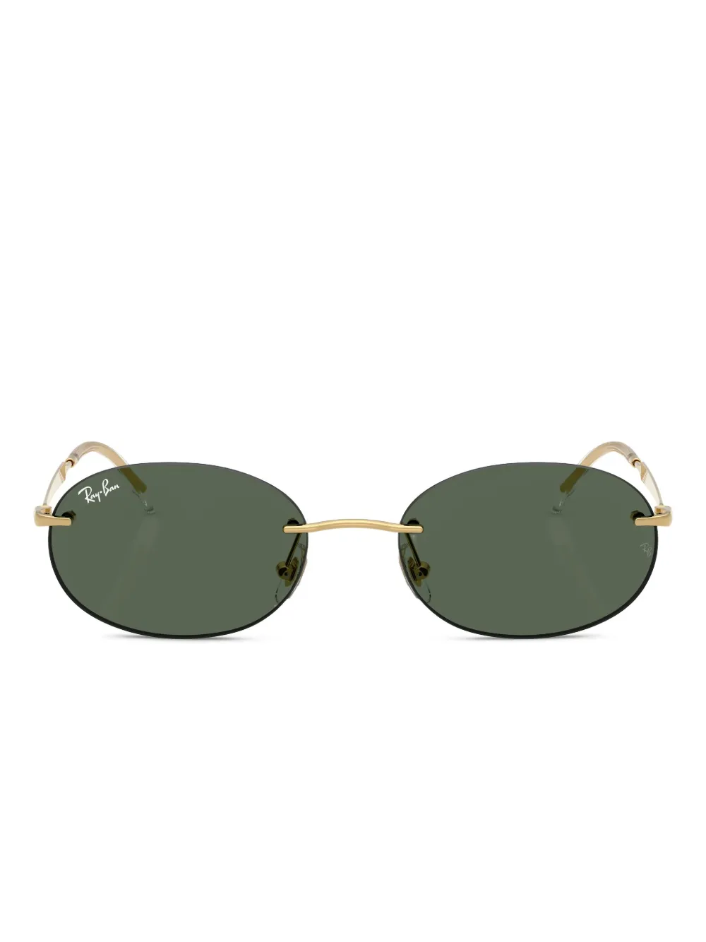 

Солнцезащитные очки в овальной оправе Ray-Ban, золотой